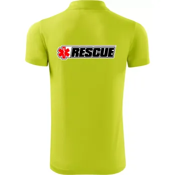 Pánská košile Záchranář rescue kříž červený - Polokošile Victory sportovní (dresovina) - S ( Limetková )