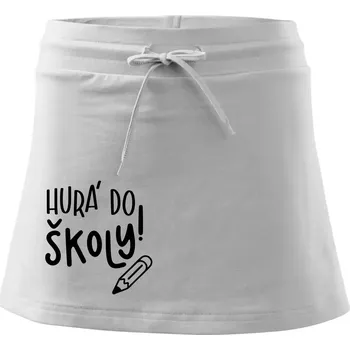 Dámská sukně Hurá do školy! - Sportovní sukně - two in one - M ( Bílá )
