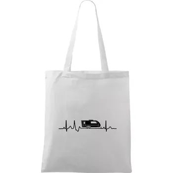 EKG karavan - Taška bavlněná - 42 x 38 cm ( Bílá )