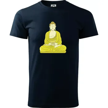 Budha zelenožlutý - Triko extra velké (5-8XL) - 7XL ( Námořní modrá (velmi tmavá - téměř černá) )