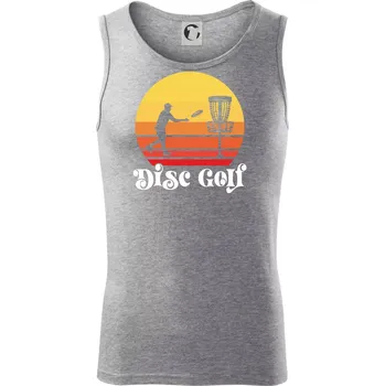 Disc golf postava vintage - Tílko pánské Core - XL ( Tmavě šedý melír )
