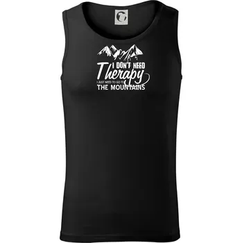 I dont need therapy - Mountains - Nepotřebuji terapii - Hory - Tílko pánské Core - XL ( Černá )