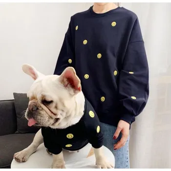 Obleček pro psa Mikina pro psa a páníčka - SMILE Barva: Modrá, Velikost: 4XL, Druh: Pro psa a člověka