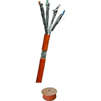 Síťový kabel DATACOM S/FTP drát CAT7 LSOH,Eca 500m cívka, plášť oranžový 1216