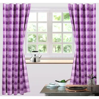 Závěs Závěs bavlněný hotový, Nová Bella, fialový s tunýlkem 160 x 130 cm