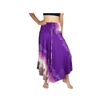 Dámská sukně Sukně NAJWA, fialová, květy, květ v pase