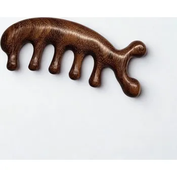 Masážní příslušenství Head spa masážní hřeben dřevěný 2 EMPORIO BEAUTY