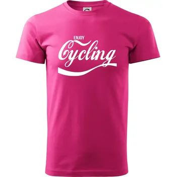 Pánská móda Enjoy Cycling - Klasické pánské triko vyšší gramáže - S ( Purpurová )