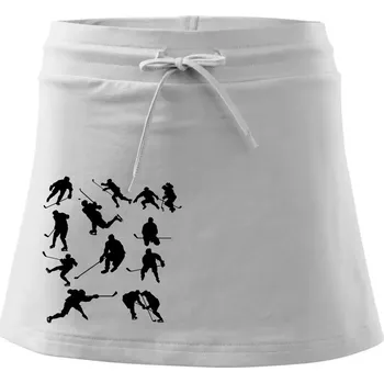 Dámská sukně Hokejisti ikony - Sportovní sukně - two in one - L ( Bílá )
