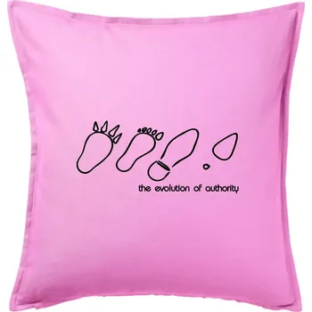 Polštář Evolution of authority - Polštář 50x50 - 50x50 - Pouze potah ( Růžová )