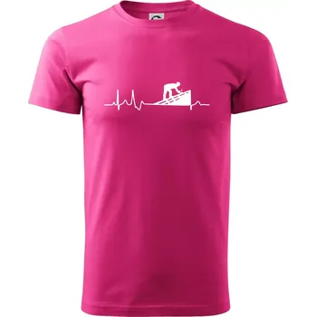 Pánská móda EKG pokrývač - Klasické pánské triko vyšší gramáže - 2XL ( Purpurová )