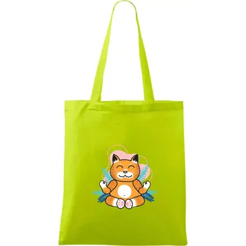 Mistr v meditaci (Pecka design) - Taška bavlněná - 42 x 38 cm ( Limetková )