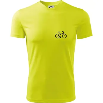 Chlapecké oblečení Obrázek kola na prsu ebike - Dětské triko sportovní (dresovina) - 146 cm/10 let ( Neonově žlutá )