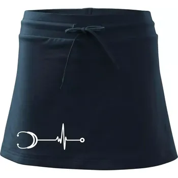 Dámská sukně EKG stetoskop - Sportovní sukně - two in one - XS ( Námořní modrá (velmi tmavá - téměř černá) )