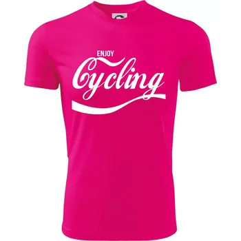 Enjoy Cycling - Dětské triko sportovní (dresovina) - 146 cm/10 let ( Neon Pink )