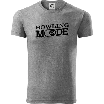 Pánské tričko Bowling mode - Viper FIT - Pánské zůžené tričko - XL ( Tmavě šedý melír )