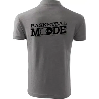 Pánská košile Basketbal mode - Polokošile pánská Pique Polo 203 - 3XL ( Tmavě šedý melír )