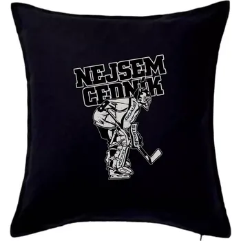 Polštář Nejsem cedník - Polštář 50x50 - 50x50 - Včetně výplně ( Černá )