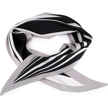 Saténový šátek 35x115 cm, barva 4 černá