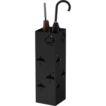 Stojan na deštník Stojan na deštníky 15,5x15,5x49 cm | černý
