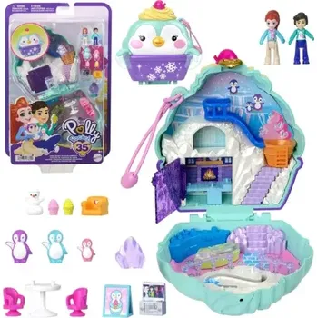 Polly Pocket Sněhový tučňák – uzavíratelný domeček.