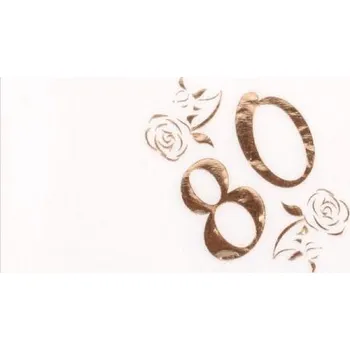 Papírový ubrousek Ubrousky 3-vrstvé Zlatý potisk 80