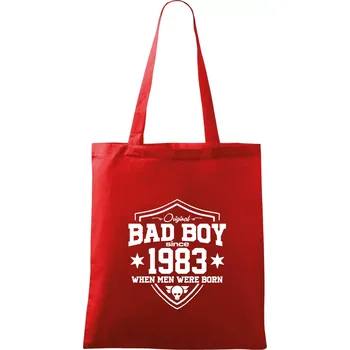 Nákupní taška Bad boy since 1983 - Taška bavlněná - 42 x 38 cm ( Červená )