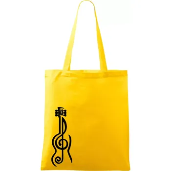 Houslový klíč kytara - Taška bavlněná - 42 x 38 cm ( Žlutá )