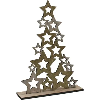 Vánoční dekorace Dekorace stromek hvězdy glitr 30 cm 2009220