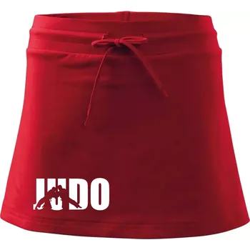 Dámská sukně Judo - Nápis - Sportovní sukně - two in one - M ( Červená )