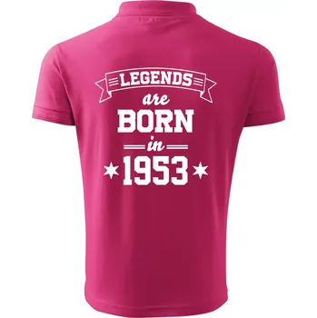 Pánská košile Legends are born in 1953 - Polokošile pánská Pique Polo 203 - XL ( Purpurová )