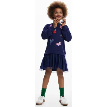 Dívčí oblečení Dívčí šaty Desigual 25WGVK16 námořnická modř 59X, vel. 140