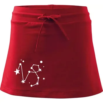 Dámská sukně Souhvězdí - Capricorn - Kozoroh - Sportovní sukně - two in one - M ( Červená )