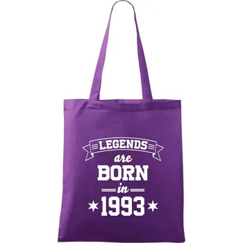 Legends are born in 1993 - Taška bavlněná - 42 x 38 cm ( Fialová )