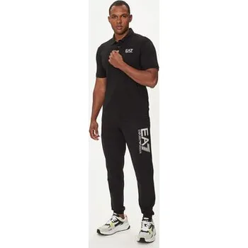 Pánská košile EA7 Emporio Armani Polokošile 6DPF16 PJVQZ 1200 Černá Regular Fit XXL