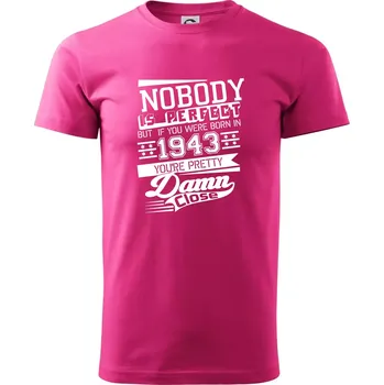 Nobody is perfect - 1943 - Klasické pánské triko vyšší gramáže - XS ( Purpurová )