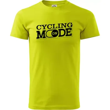 Cycling mode - Klasické pánské triko vyšší gramáže - M ( Limetková )