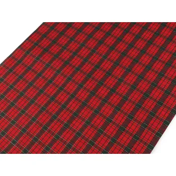 Vánoční dekorační látka / běhoun s lurexem šíře 36 cm Varianta: 1 červená, Balení: 2.7 m