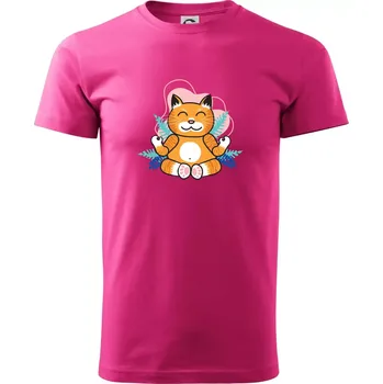 Pánská móda Mistr v meditaci (Pecka design) - Klasické pánské triko vyšší gramáže - XL ( Purpurová )