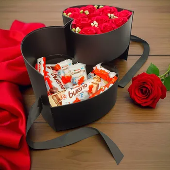 Dárkový potravinový koš Dárkové srdce Black&Kinder