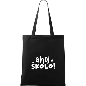 Ahoj školo - Taška bavlněná - 42 x 38 cm ( Černá )