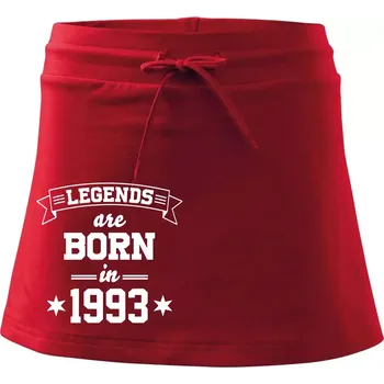 Dámská sukně Legends are born in 1993 - Sportovní sukně - two in one - M ( Červená )