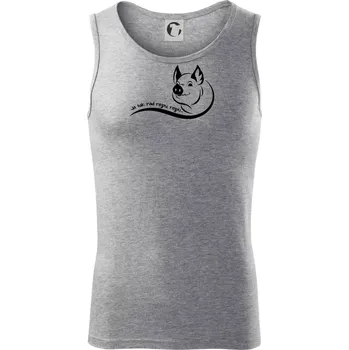 Prasátko - Já tak rád rejpu, rejpu - Tílko pánské Core - XL ( Tmavě šedý melír )