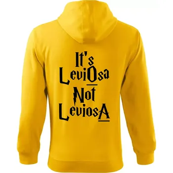 Pánská mikina Leviosa not Levjosa - Mikina s kapucí na zip trendy zipper - XL ( Žlutá )