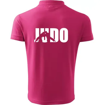 Pánská košile Judo - Nápis - Polokošile pánská Pique Polo 203 - 2XL ( Purpurová )