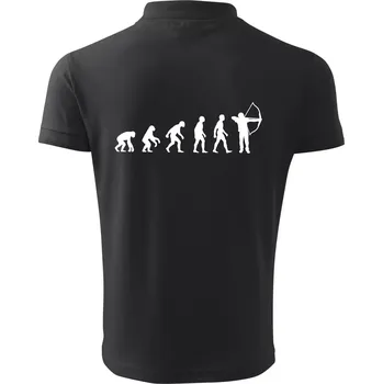 Pánská košile Evoluce lukostřelba - Polokošile pánská Pique Polo 203 - 5XL ( Dřevěné uhlí )
