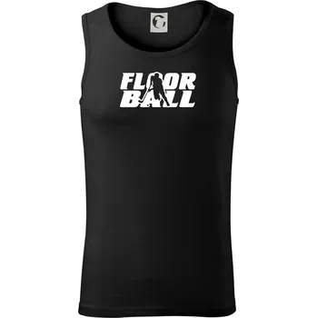 Floorball nápis rovný - Tílko pánské Core - XL ( Černá )