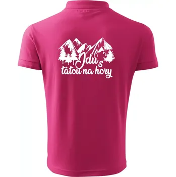 Pánská košile Jdu s tátou na hory - Polokošile pánská Pique Polo 203 - M ( Purpurová )