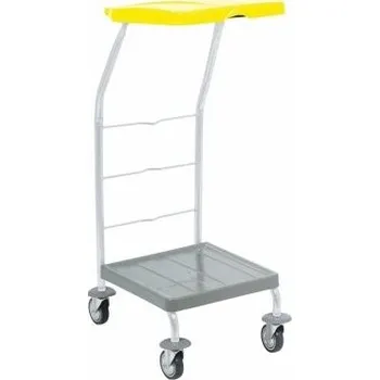 Venkovní odpadkový koš MEVA-TEC Jednostojan na pytle pojízdný žlutý