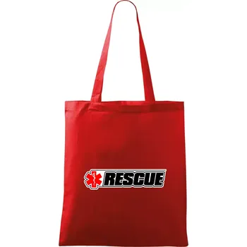 Nákupní taška Záchranář rescue kříž červený - Taška bavlněná - 42 x 38 cm ( Červená )